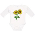 thumbnail image 3 of Inktastic Pair of Sunflowers Boys or Girls Long Sleeve Baby Bodysuit, 3 of 5