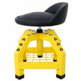 thumbnail image 2 of Pneumatic 360 Degree Swivel Stool, Mechanics Rolling Creeper Seat, Heavy Duty Rolling Mechanics Stool, Shop Stool with Casters  yellow, 2 of 13