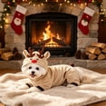 thumbnail image 7 of Cififendec Christmas Reindeer Pet Costume Onesie, 9.84", Soft Warm Hooded Animal Outfit for Xmas Cat Dog Holiday Dressing Up Styling, 7 of 7
