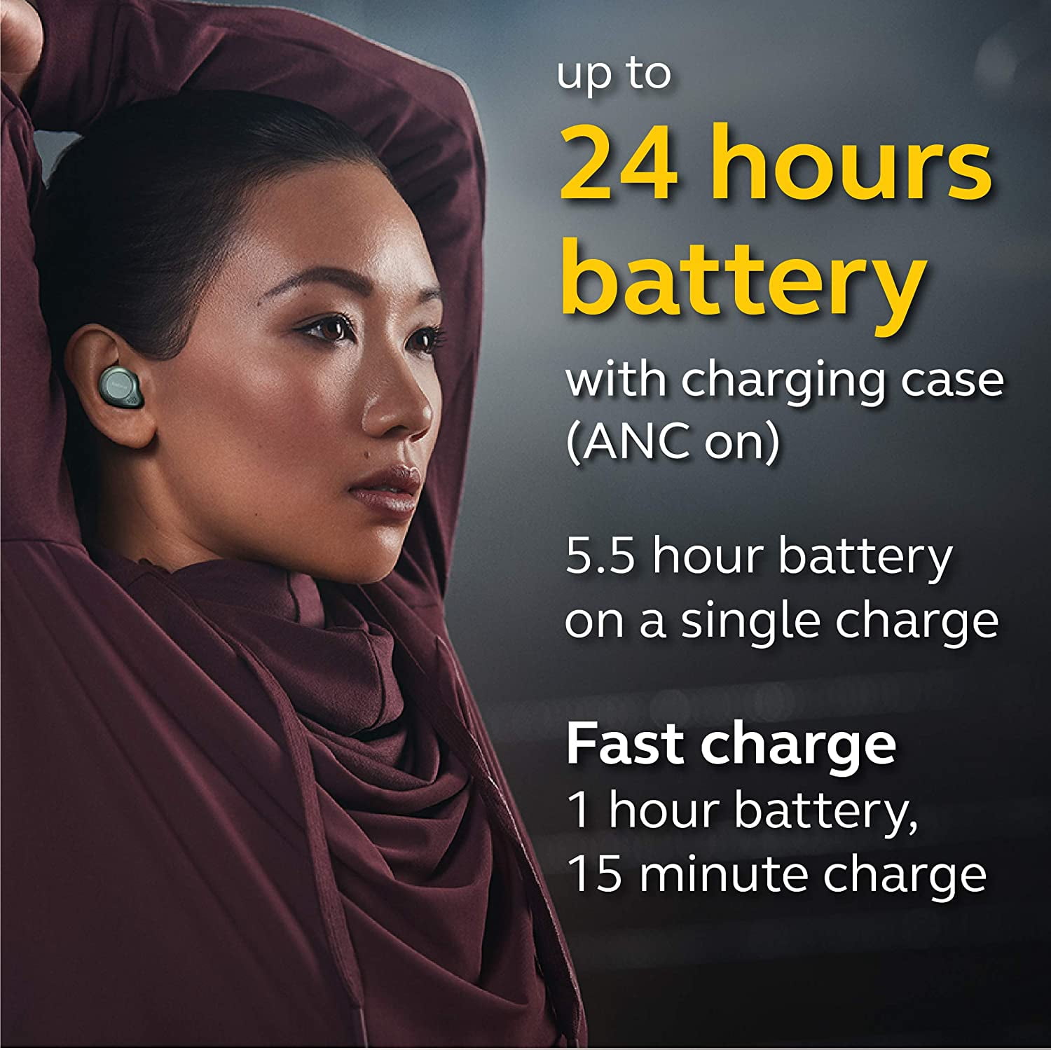 Jabra Elite Active 75t True Wireless Bluetooth Earbuds, Mint – Wireless Earbuds for Running and Sport, Charging Case Included, 4th Generation, 24 Hour Battery, Noise Cancelling Sport Earbuds