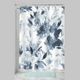 thumbnail image 6 of Small Stall 36"x72" Aqua Blue Botanical Floral Shower Curtain Set with Hooks Watercolor Ink Print Art Bathroom Curtain Modern Abstract Waterproof Bath Curtain Washable for Bathroom Decor, 6 of 6