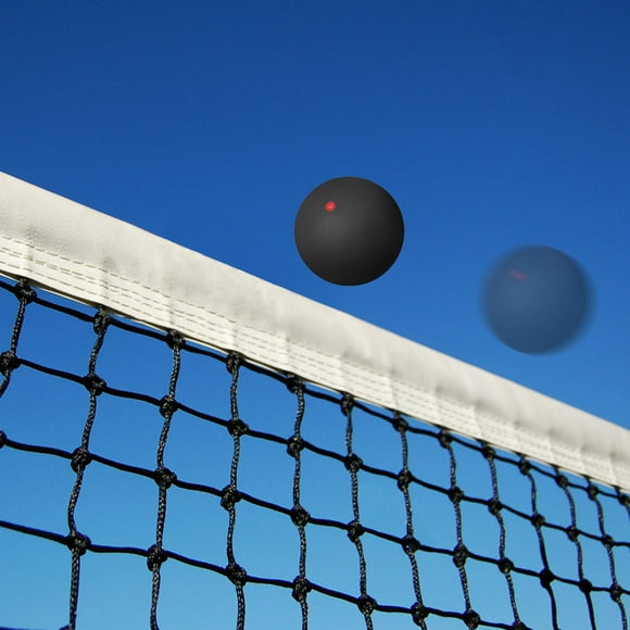 GOOHOCHY 4Pcs Black Rubber Squash Balls for Indoor Racket Sports Training