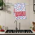 thumbnail image 6 of LHNFT 2 Pack Kitchen Towels and Dish Towels Sets, America Flag 4th of July 18" x 28" Reversible Dishcloths Soft Cotton Tea Towel Absorbent Hand Towels for Kitchen, 6 of 6