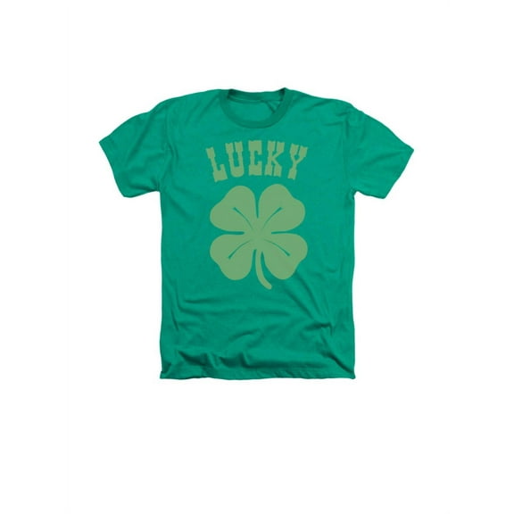 Lucky Shamrock Cool Irish Design Adult Heather T-Shirt Tee