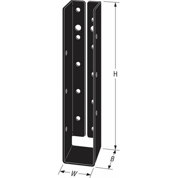 Simpson Strong Tie  2 x 10 in. Black Powder Coated Galvanized Steel Light Joist Hanger