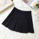 thumbnail image 1 of Falda corta adelgazante de cintura alta gris y negra de corte A Otoño 2024 Nuevo estilo Falda ajustada de moda de moda para mujer pequeña, 1 of 4