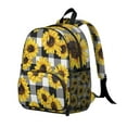 thumbnail image 4 of Rustic Yellow Sunflower Students Backpack - Vintage Boho Floral and Bee Design with Comfortable Adjustable Straps, Lightweight Water-Repellent School Bag, 4 of 6