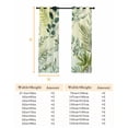 thumbnail image 6 of Green Blue Leaves Blackout Curtains for Bedroom, Summer Botanical Farmhouse Watercolor Leaf Thermal Insulated Kitchen Drapes with Grommets, Light Blocking Window Treatment, 2 Panels 52" x 90", 6 of 7