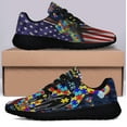 thumbnail image 3 of You'll Never Walk Alone Autism Awareness Shoes Sneakers Black Size 6, 3 of 7