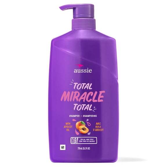 Aussie Total Miracle Shampoo, Paraben Free, for All Hair Types 26.2 fl oz