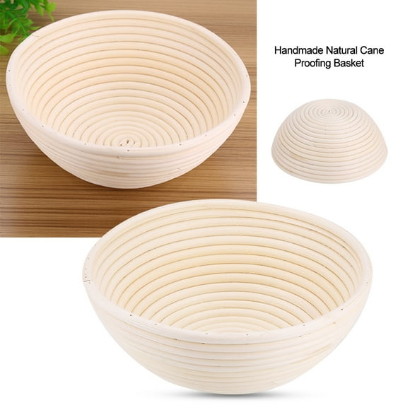 Proofing Basket,Handmade Unbleached Natural Cane Cane Proofing Basket Banneton Basket World-Class Design