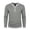Gray, variant on Men Contrast Stitch Trim Long Sleeve Henley T Shirt Four Button Placket Slim Fit Soft Heather Knit Outdoor Walking Daily Casual Tops Gray S