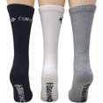 thumbnail image 3 of Converse Women's Half Cushion Crew Socks 3-Pack Size 4-10(White/Black/Light Grey), 3 of 4