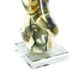 thumbnail image 5 of 3" x 12" Clear Glass Twisted Abstract Sculpture with Green Accents, by DecMode, 5 of 9