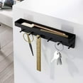 thumbnail image 2 of Key Holder Black Metal with Shelf Key Board Key Storage Wall Key Rack Hanger Key Hooks Key Rack Hallway Key Holder Hook for Key Hooks, 2 of 5