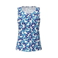 thumbnail image 4 of Lsque Blue Butterflies Printed Workout Tank Tops for Women, Athletic Sports Tank Tops, Compression Sleeveless Dry Fit Shirts,Sleeveless Yoga Shirt-Medium, 4 of 9
