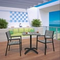 thumbnail image 2 of Side Dining Chair and Table Set, Dark Brown Gray, Metal, Outdoor Patio Balcony Cafe Bistro Garden Hospitality Restaurant, Modern Contemporary HB32696, 2 of 7