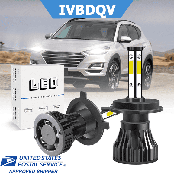 Pair H4/9003 LED Headlights For Hyundai Tucson 2010-2013 High/Low Beam Kits 6000K Super White