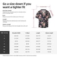 thumbnail image 3 of PAYOHTO Wild Roses Mens Hawaiian Casual Short-sleeved Shirt Tropical Summer Beach Button Down Shirts, 3 of 7