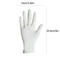 thumbnail image 3 of YiBai Gloves Disposable Heavy Duty Nitrile Gloves Medium Disposable Gloves Medium Nitrile Gloves Guantes Desechables Disposable Cooking, White, 3 of 8