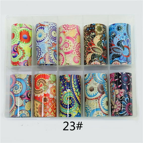 10 Sheets Galaxy/Marble/Flower Nail Decal Nail Art Transfer Sticker Décor