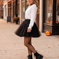 thumbnail image 4 of Tutu for Women Adults 5 Layered Tulle Skirt Halloween Tutu Skirts for Women 80S Tutu Adult Tutus Fluffy Skirt Running Black, 4 of 4