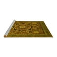 thumbnail image 2 of Ahgly Company Machine Washable Indoor Rectangle Abstract Yellow Modern Area Rugs, 6' x 9', 2 of 4