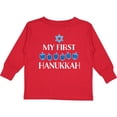 thumbnail image 3 of Inktastic My 1st Hanukkah Dreidels in Blue with Star of David Boys or Girls Long Sleeve Toddler T-Shirt, 3 of 5