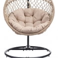 thumbnail image 3 of HomeRoots 392016 76.8 x 41.7 x 44.1 in. Rope Weave Beige Hanging Chair, 3 of 7