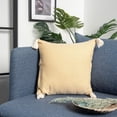 thumbnail image 3 of 18" X 18" Mustard 100% Cotton Geometric Zippered Pillow, 3 of 9