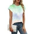 thumbnail image 6 of Youyipin Womens Tops Spring Fashion Casual T-Shirt V-Neck Short Sleeve Stylish Print Loose Tee T-Shirt Summer Tops For Women, 6 of 9