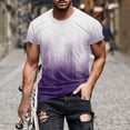 thumbnail image 1 of Qertyioot Hommes Imprimer Manches Courtes Col Rond T-shirt Casual Mode Manches Courtes Dégagement, 1 of 5