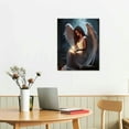 thumbnail image 2 of ONETECH White Angel Painting Angel Wings Poster Modern Black and White Pictures Praying Woman  Artwork Abstract Angel Painting Wings Canvas Wall Art Aesthetic Woman Posters 16x20in, 2 of 4
