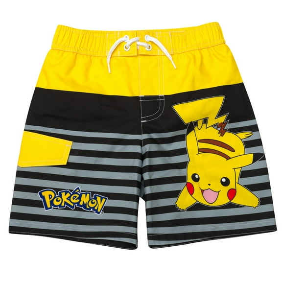 Pokemon Pikachu UPF 50 Swim Trunks Bathing Suit Little Kid to Big Kid