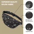 thumbnail image 5 of Fanny Pack Occult Halloween Pattern Waist Pack Bag,Running Cross Bag,Waterproof Large Fanny Packs for Women Men for Travel Running Hiking Cycling, 5 of 6
