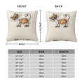 thumbnail image 6 of Wukai Brown Cat Cartoon Premium Polyester Fleece Pillow Covers with Hidden Zipper Closure,Luxuriously Soft and Durable-22"x22", 6 of 7