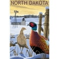 thumbnail image 2 of Decorative Tea Towel, Apron North Dakota, Pheasants, Unisex, Adjustable, Organic Cotton, 2 of 3