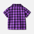 thumbnail image 5 of LNMQLPDBS Toddler Sets for Boys Girls Plaid Button Down Lapel Short Sleeve Shirts and Shorts 2pcs Outfits Casual Trendy Summer Sets Unisex Baby Short Sets for School Party Beach Play, 5 of 9