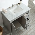 thumbnail image 6 of Vinnova Catania 36" Single Vanity in Gray with Carrara White Marble Countertop and Mirror, 6 of 7