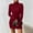 Red, variant on Women's Pullover Sweater Dress Long Lantern Sleeve Turtle Neck Cute Ribbed Knit Bodycon Mini Short Dress 2025 Fall