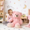 thumbnail image 5 of HollyHOME Giant Teddy Bear Big Plush Stuffed Animal Soft Cuddly Toy Gift for Girlfriend Kids Valentine's Day 36 Inch Pink, 5 of 9