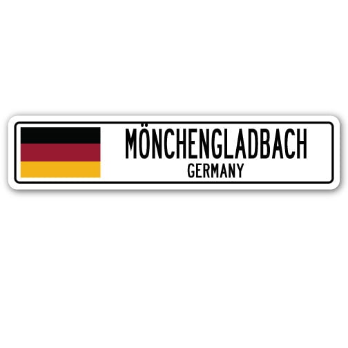 MONCHENGLADBACH GERMANY Street Sign German flag city country road wall gift