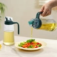 thumbnail image 4 of Glass Olive Oil Dispenser Bottle | 630ML Leakproof Kitchen Oil Container with Automatic Stopper & Non-Slip Handle | Red, Gray, or Green, 4 of 6