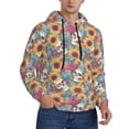 thumbnail image 2 of Salouo colorful Skull sunflower Pattern Men's Fall Hoodie Sweatshirt,Sport Hoodie with Pockets for Men Pullover Casual Hooded Sweatshirt-Small, 2 of 7