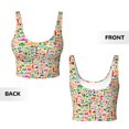 thumbnail image 3 of Sikiie Travel Print Strappy Sports Bra for Women Padded Push Up Sports Bra Athletic Running Sports Bra Workout Bra Yoga Bra, 3 of 5