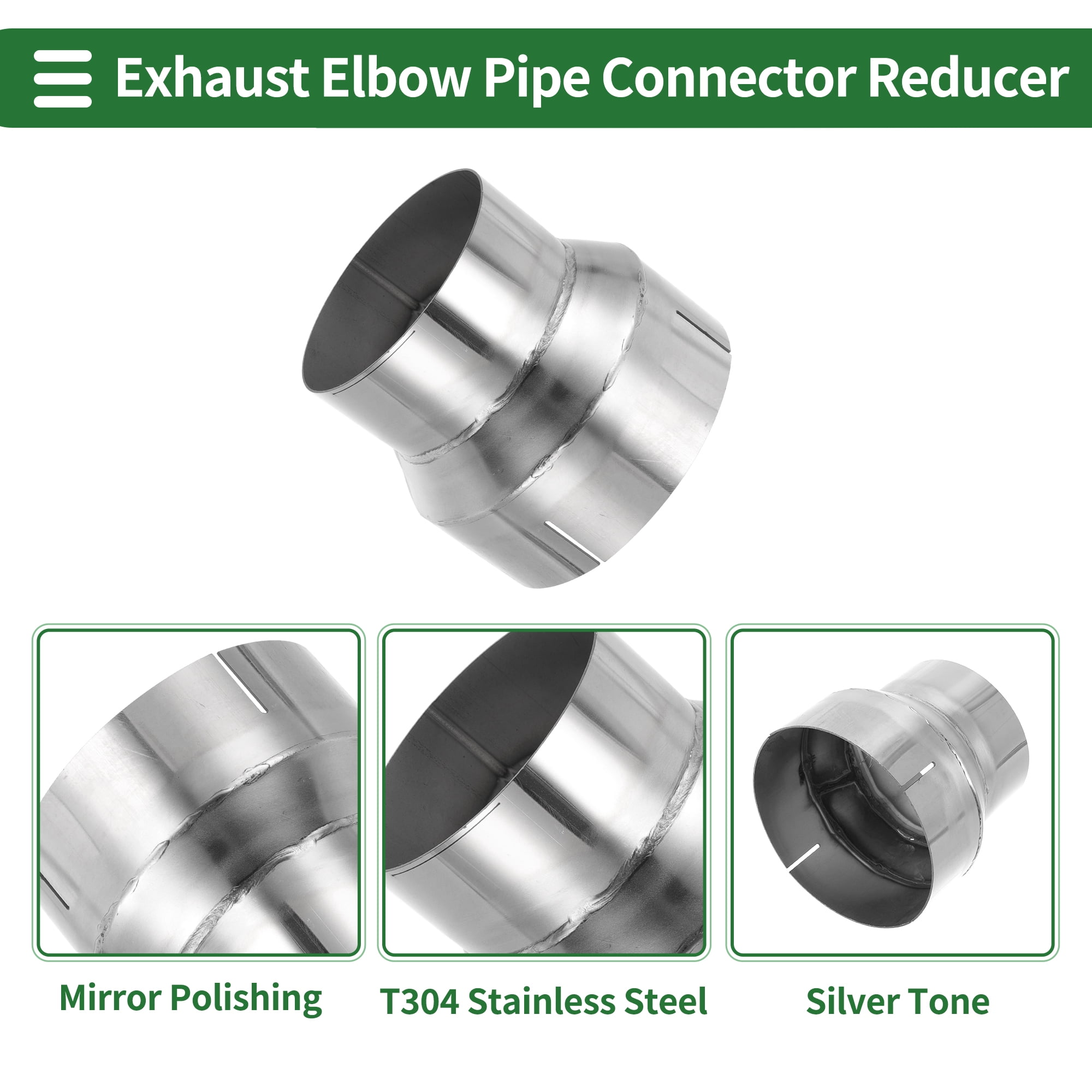 Unique Bargains Quality Mandrel Exhaust Bend Elbow Concentric Reducer 3.5"OD to 4.5"OD