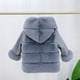 thumbnail image 2 of Gibobby Chaqueta de invierno para niñosChaqueta de moda para niñas pequeñas, otoño invierno, cárdigans para niños pequeños, chaquetas de forro polar lige(Gris, 9-10 Años), 2 of 4