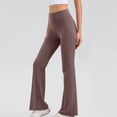 thumbnail image 5 of REALiKUN Women's Bootcut Yoga Pants High Waist Workout Bootleg Yoga Pants 4 Way Stretch Flare Leggings Pants, 5 of 8