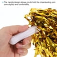 thumbnail image 4 of Cheerleading Pom Poms with Handle Metallic Foil Cheering Hand Flower, Golden 8 Pack, 4 of 6