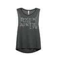 thumbnail image 1 of Rockin' The Auntie Life Women's Fashion Sleeveless Muscle Tank Top Tee Charcoal Grey Small, 1 of 4